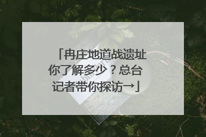 冉庄地道战遗址你了解多少？总台记者带你探访→
