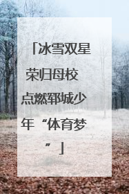 冰雪双星荣归母校 点燃郓城少年“体育梦”