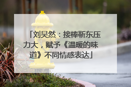 刘昊然：接棒靳东压力大，赋予《温暖的味道》不同情感表达