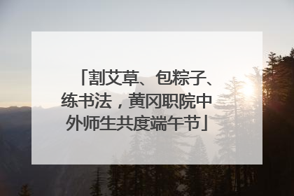 割艾草、包粽子、练书法，黄冈职院中外师生共度端午节
