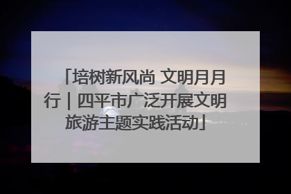 培树新风尚 文明月月行｜四平市广泛开展文明旅游主题实践活动
