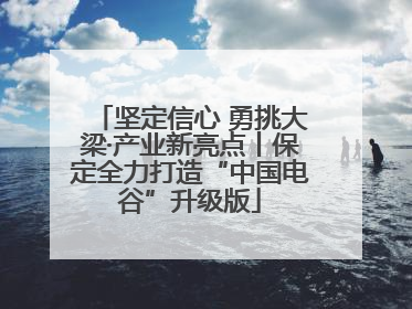 坚定信心 勇挑大梁·产业新亮点丨保定全力打造“中国电谷”升级版