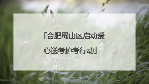 合肥蜀山区启动爱心送考护考行动