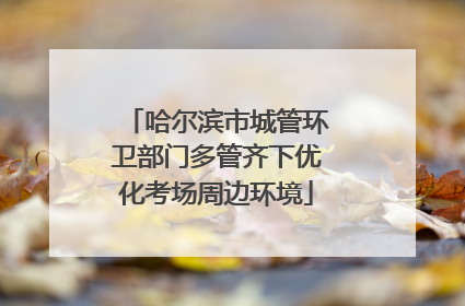 哈尔滨市城管环卫部门多管齐下优化考场周边环境