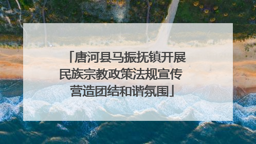 唐河县马振抚镇开展民族宗教政策法规宣传 营造团结和谐氛围