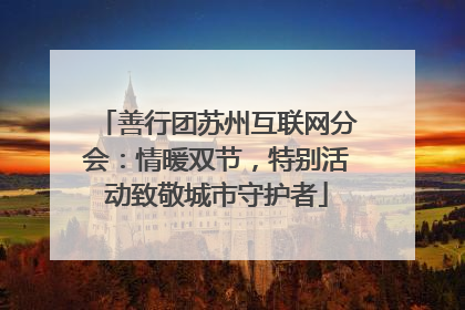 善行团苏州互联网分会：情暖双节，特别活动致敬城市守护者