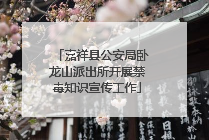嘉祥县公安局卧龙山派出所开展禁毒知识宣传工作