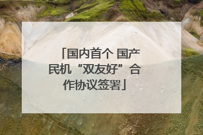 国内首个 国产民机“双友好”合作协议签署