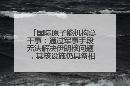 国际原子能机构总干事：通过军事手段无法解决伊朗核问题，其核设施仍具备相关产能，只需要数月就能生产出浓缩铀