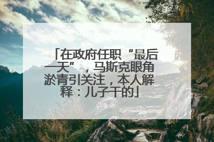 在政府任职“最后一天”，马斯克眼角淤青引关注，本人解释：儿子干的