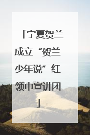 宁夏贺兰成立“贺兰少年说”红领巾宣讲团