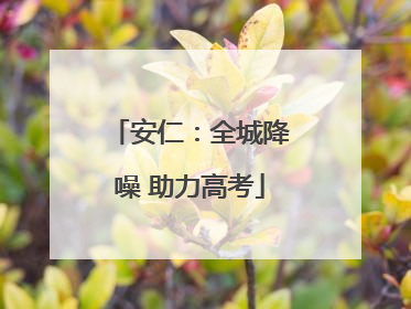 安仁：全城降噪 助力高考