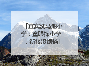 宜宾洗马池小学：童眼探小学，衔接没烦恼