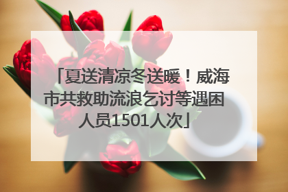 夏送清凉冬送暖！威海市共救助流浪乞讨等遇困人员1501人次