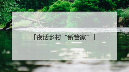 夜话乡村“新管家”