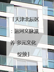 天津北辰区：运河文脉滋养 多元文化绽放