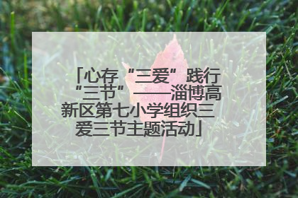 心存“三爱”践行“三节”——淄博高新区第七小学组织三爱三节主题活动