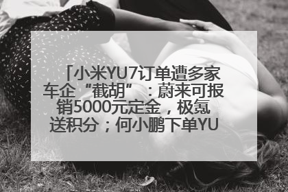 小米YU7订单遭多家车企“截胡”：蔚来可报销5000元定金，极氪送积分；何小鹏下单YU7，喊话雷军早点交付
