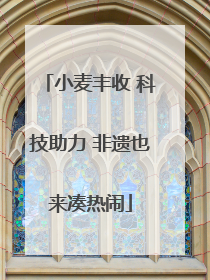 小麦丰收 科技助力 非遗也来凑热闹