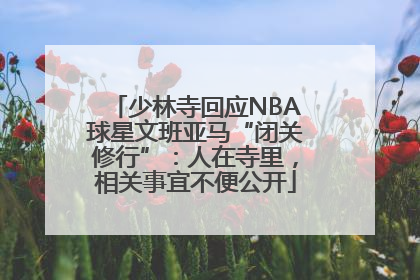 少林寺回应NBA球星文班亚马“闭关修行”：人在寺里，相关事宜不便公开
