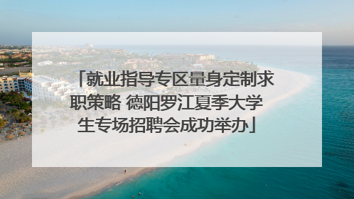 就业指导专区量身定制求职策略 德阳罗江夏季大学生专场招聘会成功举办
