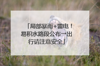 局部暴雨+雷电！易积水路段公布→出行请注意安全