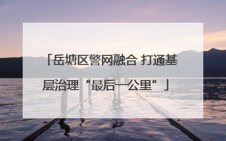 岳塘区警网融合 打通基层治理“最后一公里”