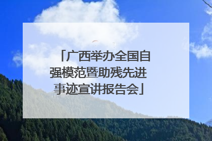 广西举办全国自强模范暨助残先进事迹宣讲报告会