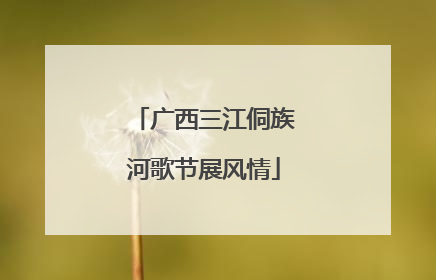 广西三江侗族河歌节展风情