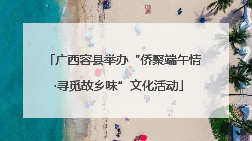 广西容县举办“侨聚端午情·寻觅故乡味”文化活动