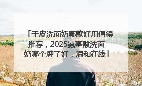 干皮洗面奶哪款好用值得推荐，2025氨基酸洗面奶哪个牌子好，温和在线