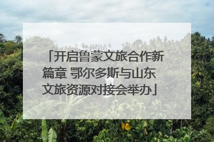 开启鲁蒙文旅合作新篇章 鄂尔多斯与山东文旅资源对接会举办