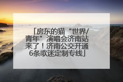 房东的猫“世界/青年”演唱会济南站来了！济南公交开通6条歌迷定制专线
