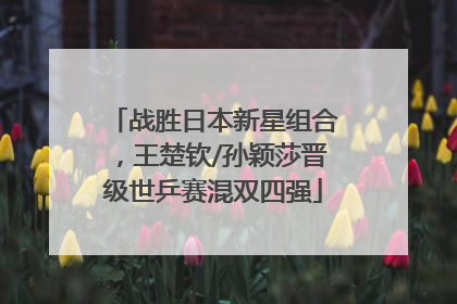 战胜日本新星组合，王楚钦/孙颖莎晋级世乒赛混双四强