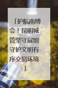 护航南博会！昆明城管坚守展馆守护文明有序交易环境