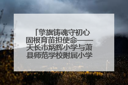 擎旗铸魂守初心 固根育苗担使命——天长市炳辉小学与萧县师范学校附属小学结对共建活动纪实