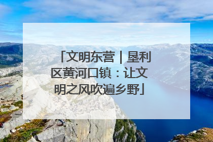 文明东营｜垦利区黄河口镇：让文明之风吹遍乡野