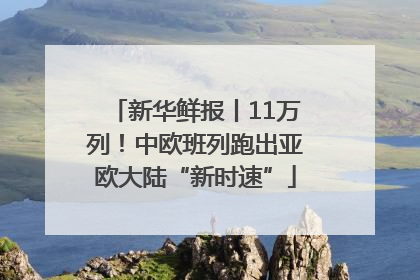 新华鲜报丨11万列！中欧班列跑出亚欧大陆“新时速”