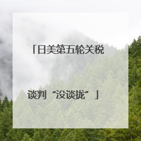 日美第五轮关税谈判“没谈拢”