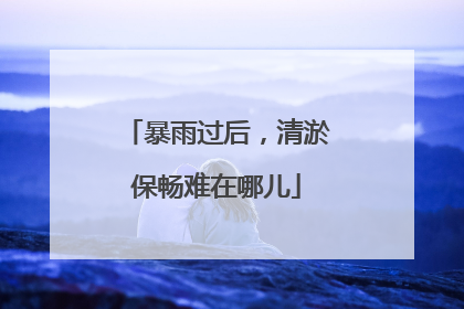 暴雨过后，清淤保畅难在哪儿