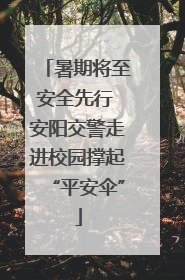 暑期将至安全先行 安阳交警走进校园撑起“平安伞”
