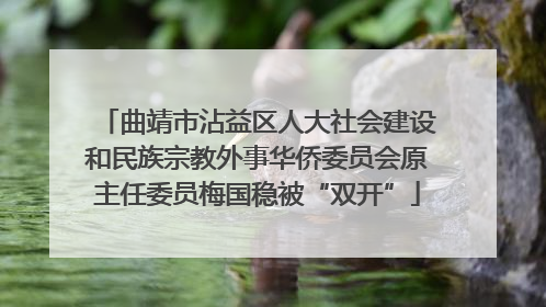 曲靖市沾益区人大社会建设和民族宗教外事华侨委员会原主任委员梅国稳被“双开”