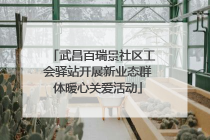 武昌百瑞景社区工会驿站开展新业态群体暖心关爱活动
