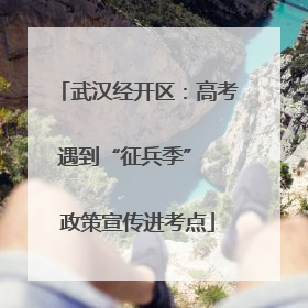 武汉经开区：高考遇到“征兵季”  政策宣传进考点