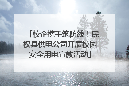 校企携手筑防线！民权县供电公司开展校园安全用电宣教活动