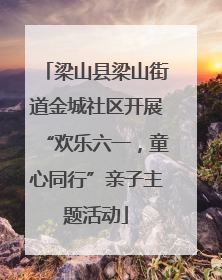 梁山县梁山街道金城社区开展“欢乐六一，童心同行”亲子主题活动