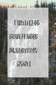 梁山县韩岗镇开展移风易俗宣传活动