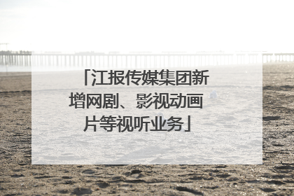 江报传媒集团新增网剧、影视动画片等视听业务