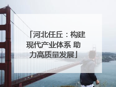 河北任丘：构建现代产业体系 助力高质量发展