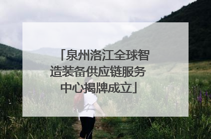 泉州洛江全球智造装备供应链服务中心揭牌成立